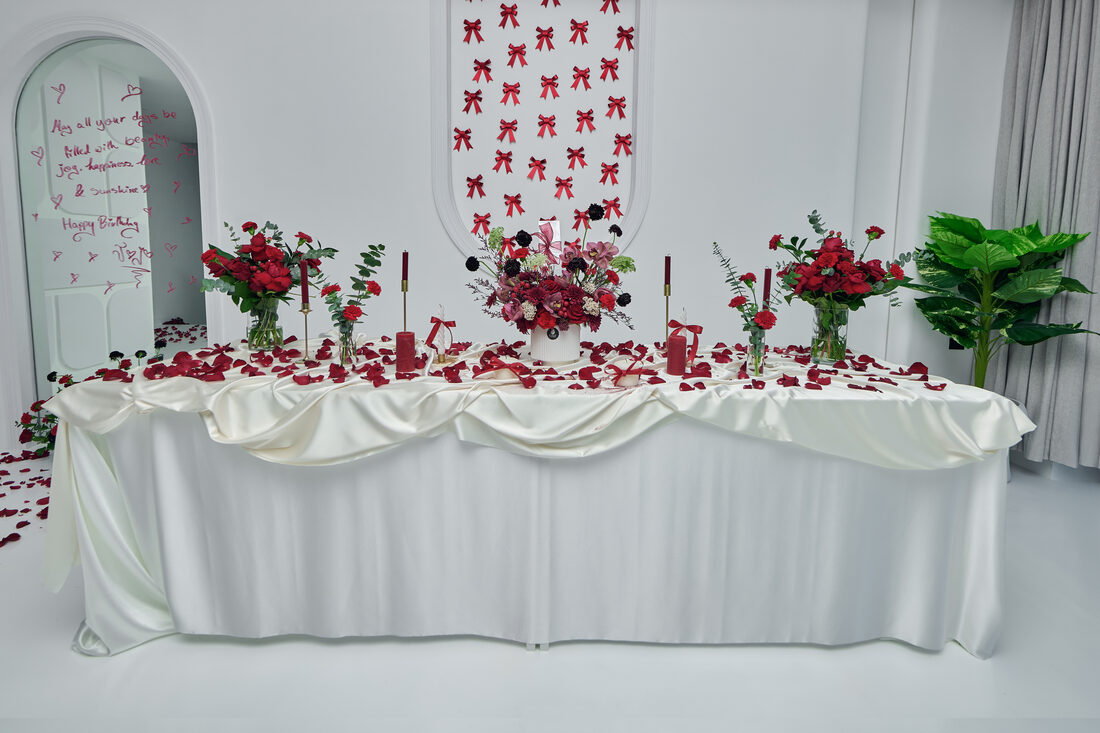 Corporate event floral installation by Flower Corner